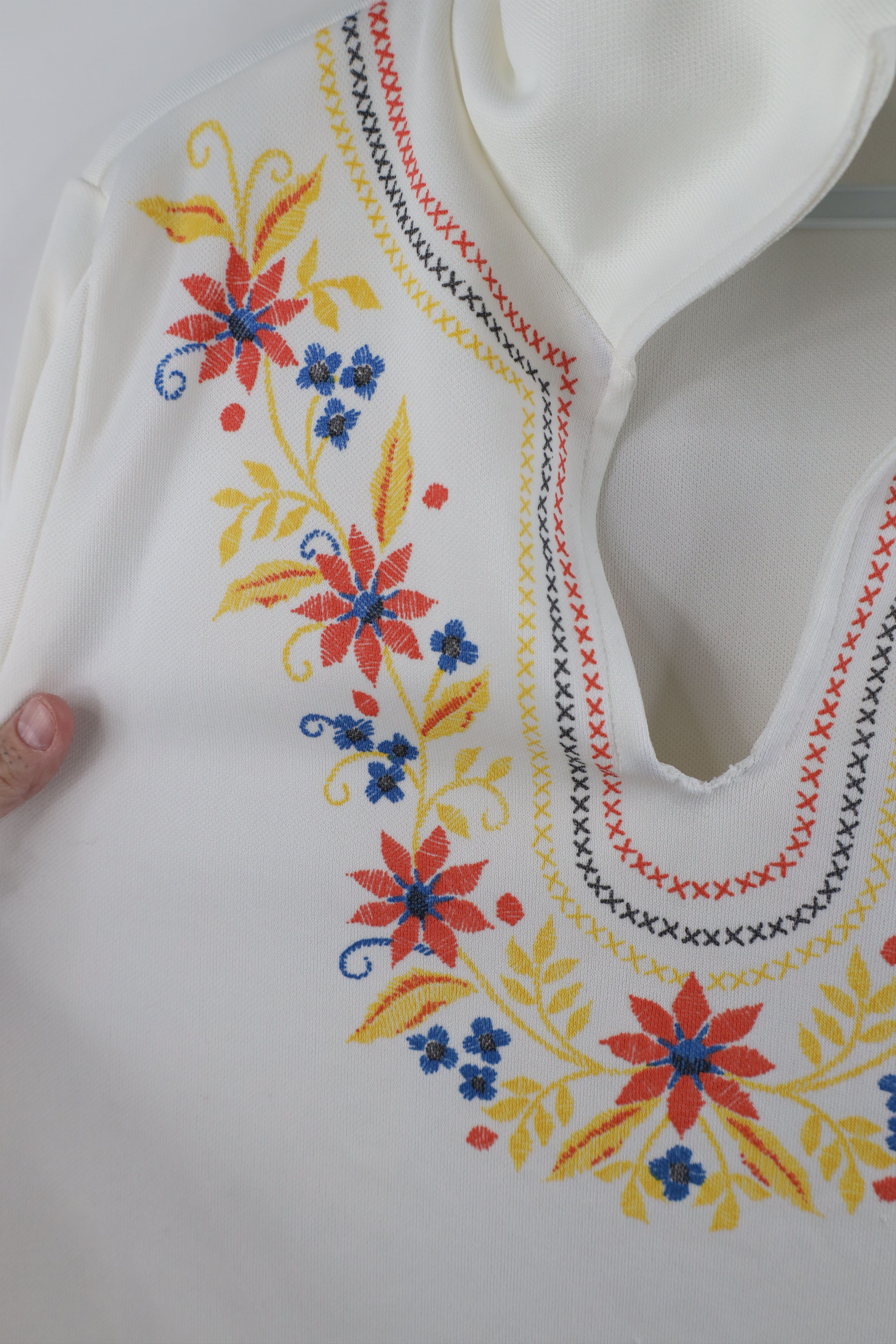 Vintage Vintage 70s Mid Century Modern MCM Knit Collared Shirt Size L / US 10 / IT 46 - 6 Thumbnail