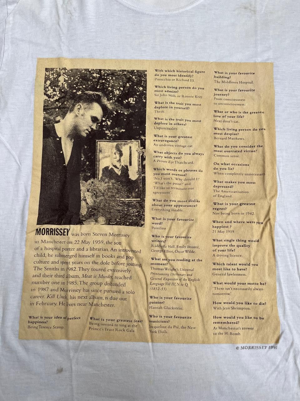 Band Tees Vintage Morrissey 1992 shirt Size US M / EU 48-50 / 2 - 2 Thumbnail