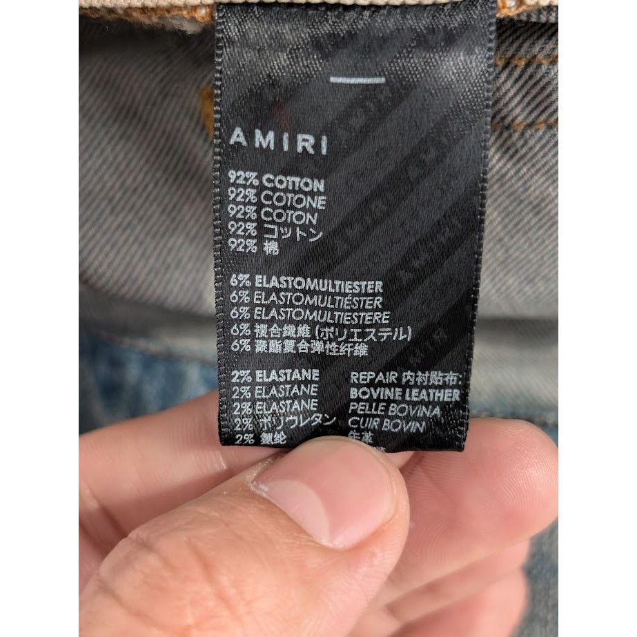 Amiri o1rshd1 Q:2 / Camo Bones Jeans in Clay Indigo Size US 36 / EU 52 - 21 Thumbnail