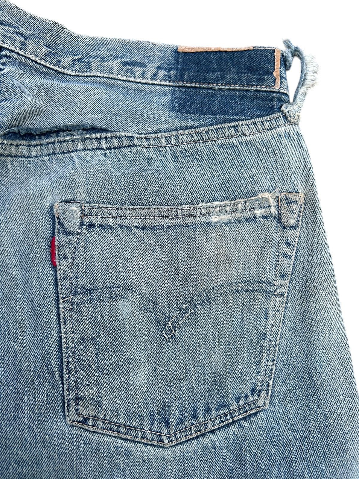 Kapital Thrashed Vintage Levis Big E Selvedge Denim Jeans Size US 34 / EU 50 - 4 Thumbnail