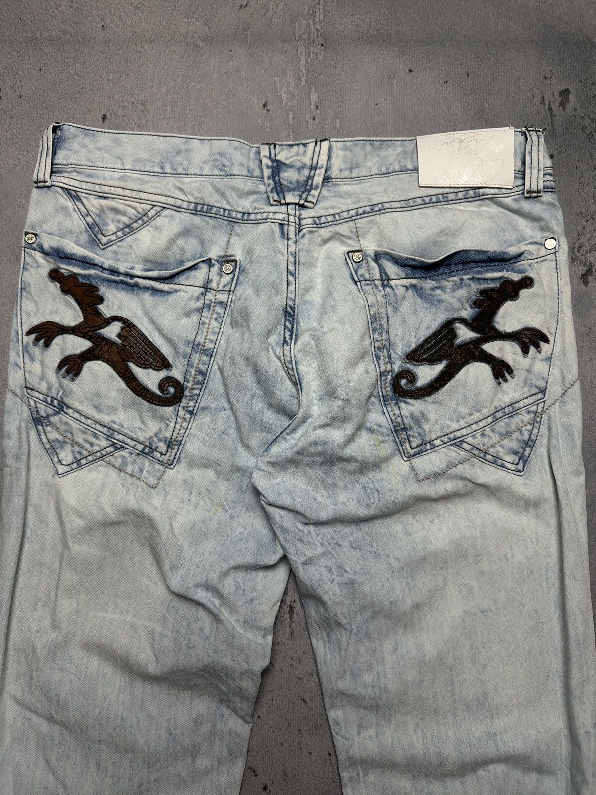 Roberto Cavalli 2000s Roberto Cavalli Wash Denim Pants y2k Opium Archive 90s Size US 36 / EU 52 - 8 Thumbnail