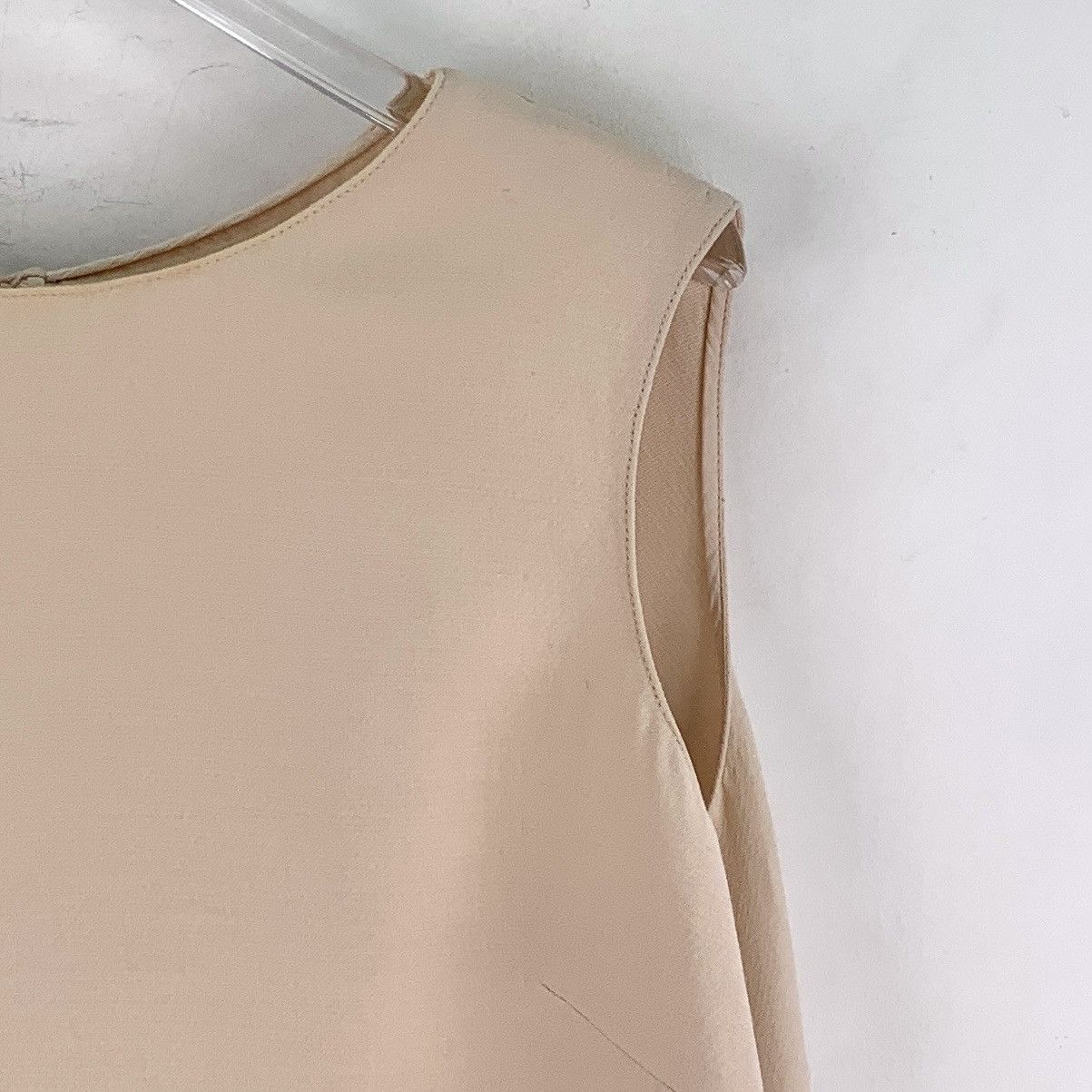 Valentino Valentino Nude Pink Wool Crew Neck Sleeveless Dress K26WX Size L / US 10 / IT 46 - 3 Thumbnail