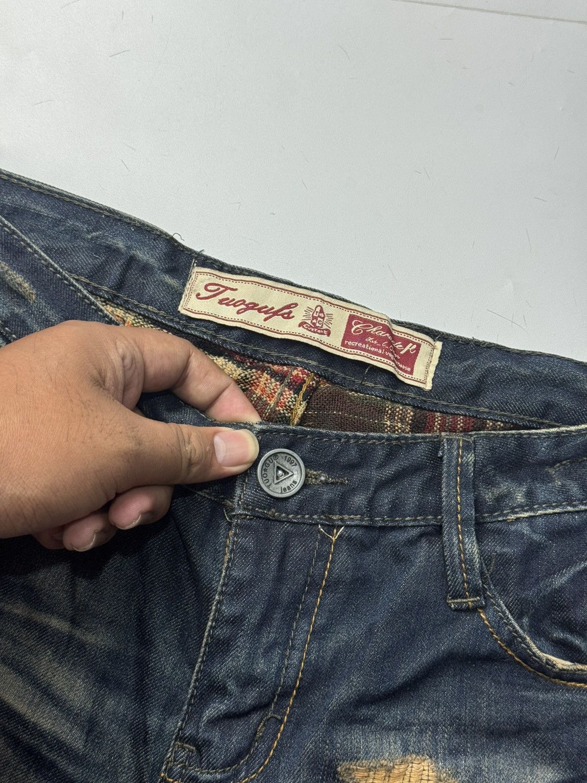 If Six Was Nine Japanese TuoGu Denim Distressed Styled Size US 29 - 10 Thumbnail