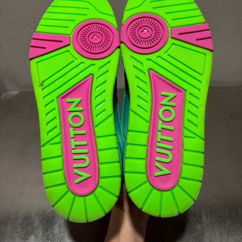 Louis Vuitton Louis Vuitton Trainer Low-Top Sneakers in Blue Green -2508 Size US 8.5 / IT 38.5 - 6 Thumbnail