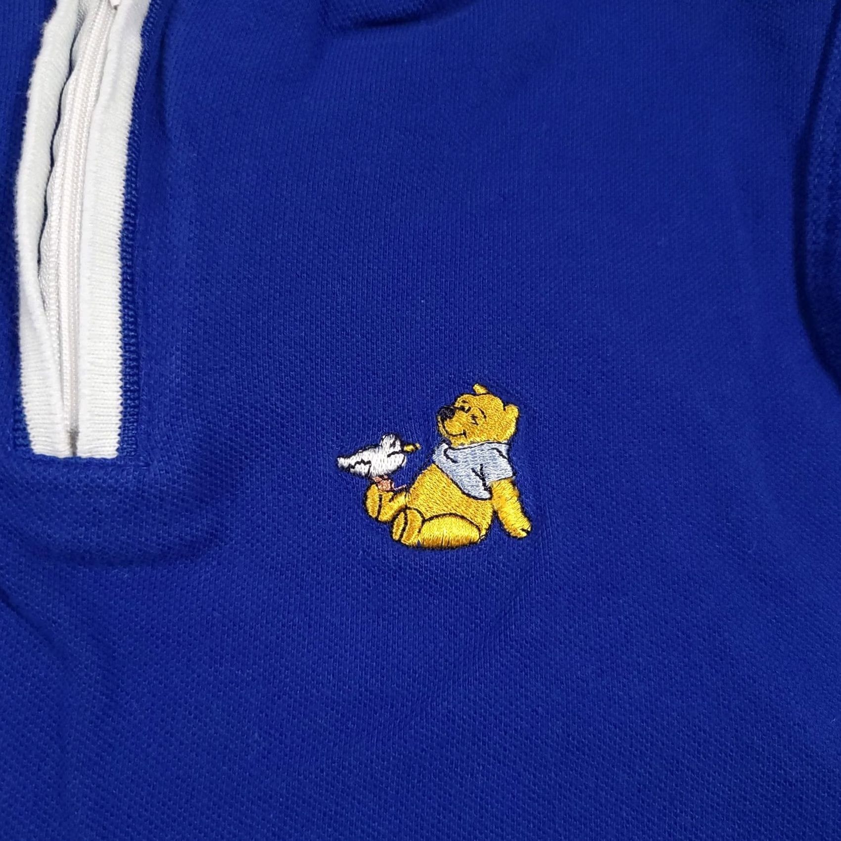 Disney VINTAGE Disney Polo Shirt Womens Large Blue White Sleeveless Winnie the Pooh Embroidered Size L / US 10 / IT 46 - 4 Thumbnail