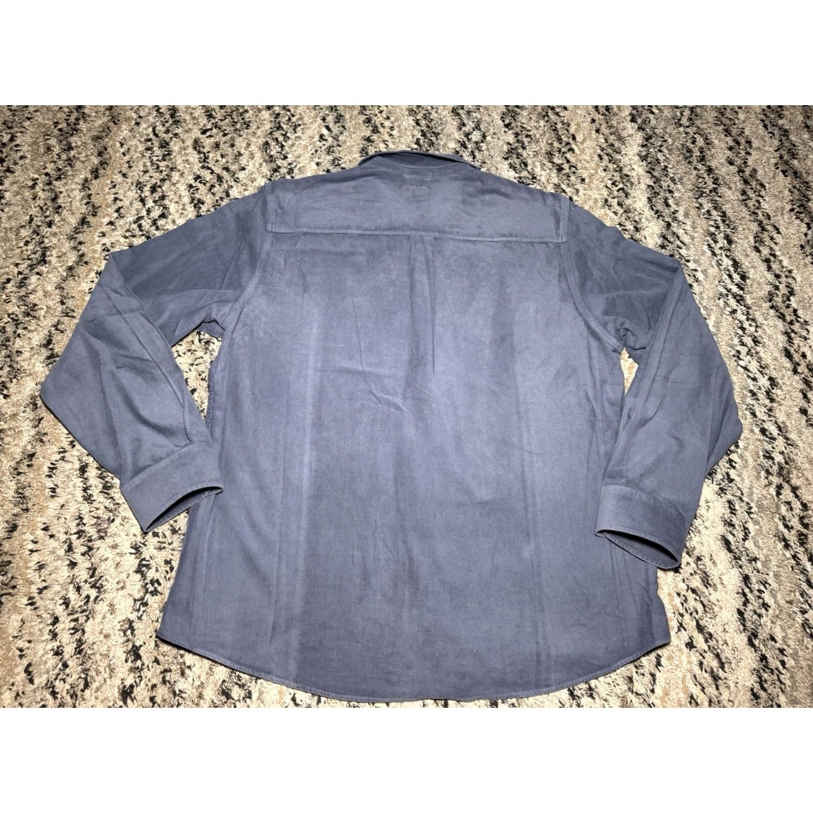 Marine Layer Marine Layer Button Down Mens Large Blue Washed Long Sleeve Pearl Snap Size US L / EU 52-54 / 3 - 4 Thumbnail