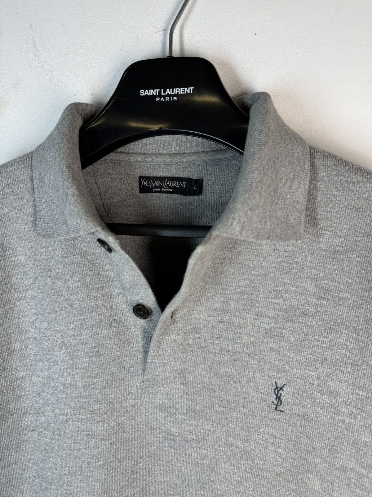 Yves Saint Laurent 90’s YSL Sweatshirt 1/4 Button YSL Sweater Size US L / EU 52-54 / 3 - 12 Thumbnail