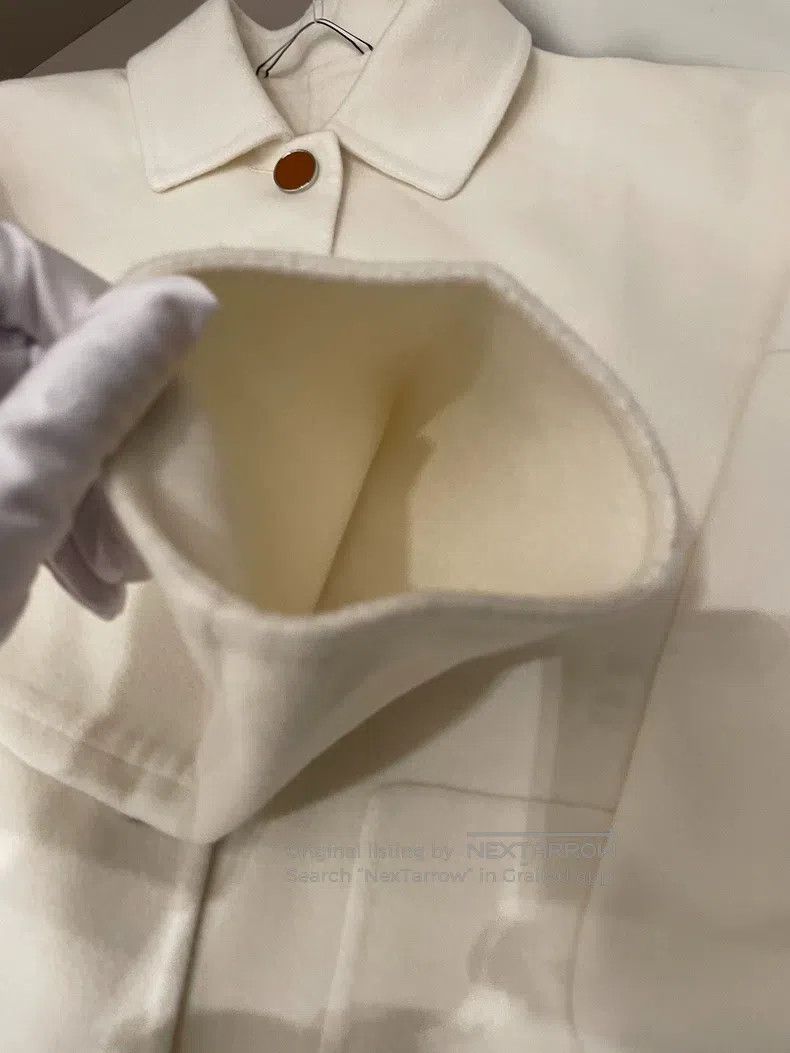 Hermes Hermes White Cashmere Coat Size XS / US 0-2 / IT 36-38 - 9 Thumbnail