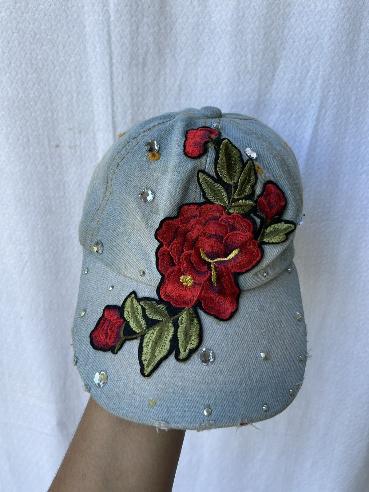 If Six Was Nine × Japanese Brand × Le Grande Bleu (L.G.B.) Rose flowers patch studded style hats Size ONE SIZE - 3 Thumbnail