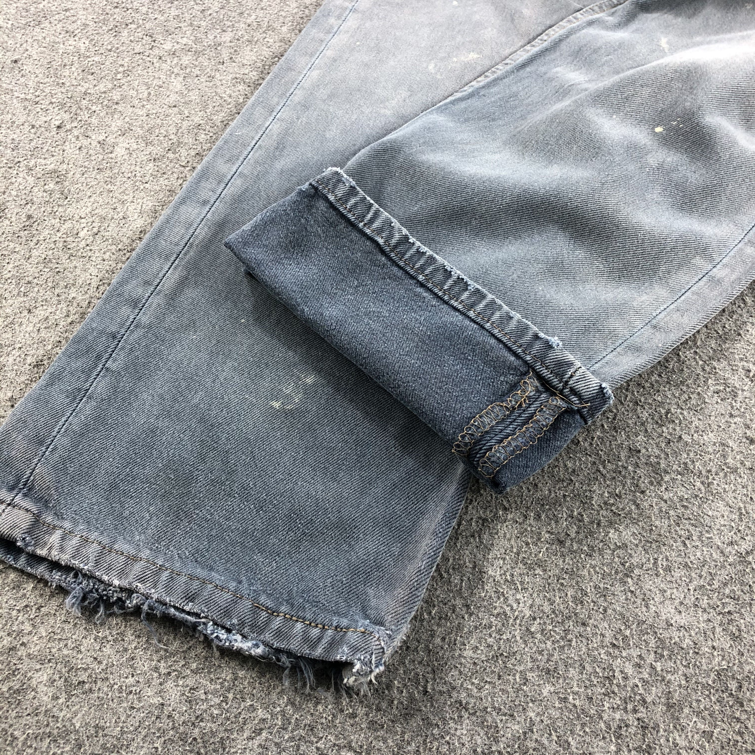 Levi's 90s Vintage Ripped Levis 501 Earth Tone Jeans-J1572 Size US 33 - 7 Thumbnail