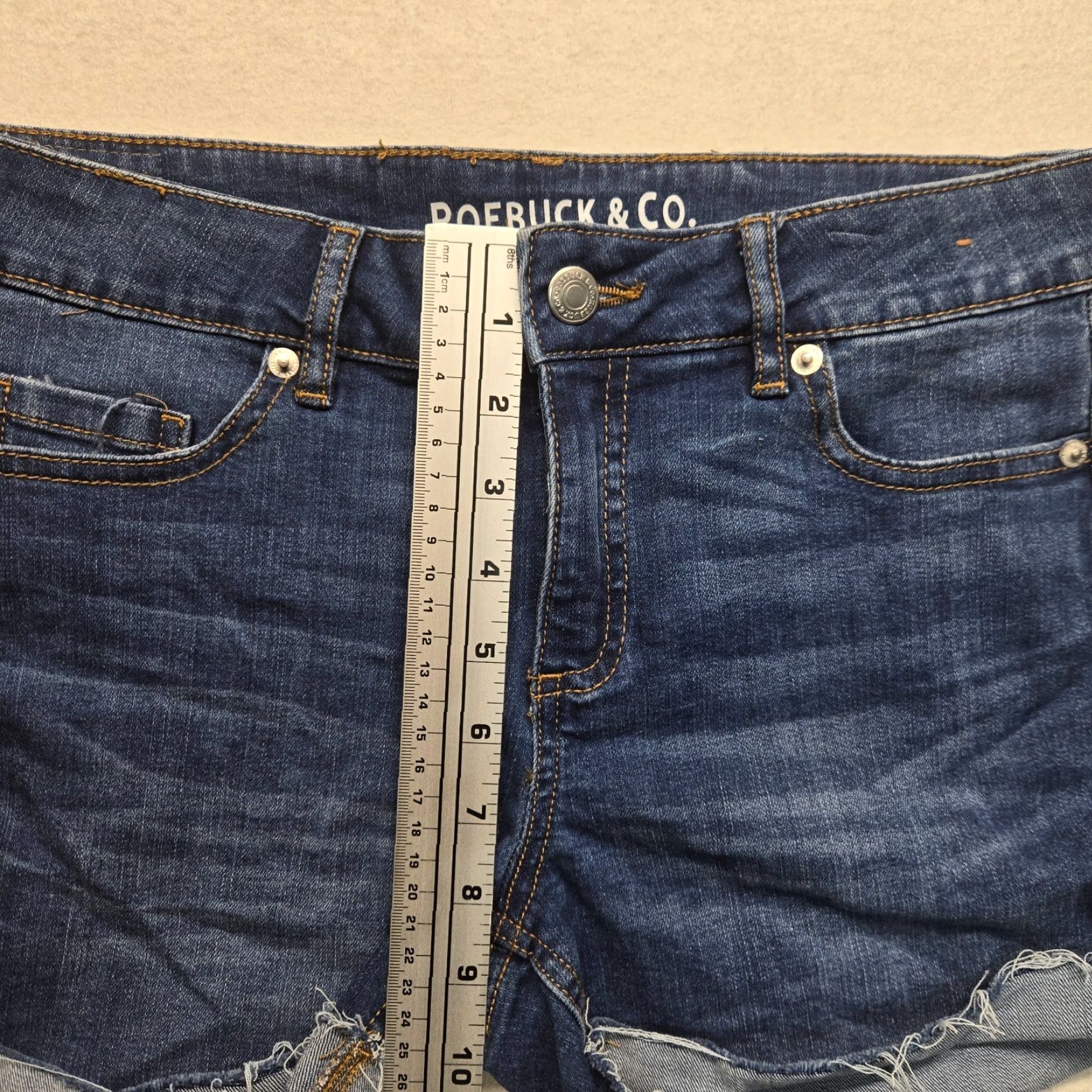 CO Roebuck & Co. R1893 Denim Jeans Shut Stretch Shorts Pockets Women's Blue 2 Jeans Bohemian Fashion 90s? Size 26" / US 2 / IT 38 - 5 Thumbnail