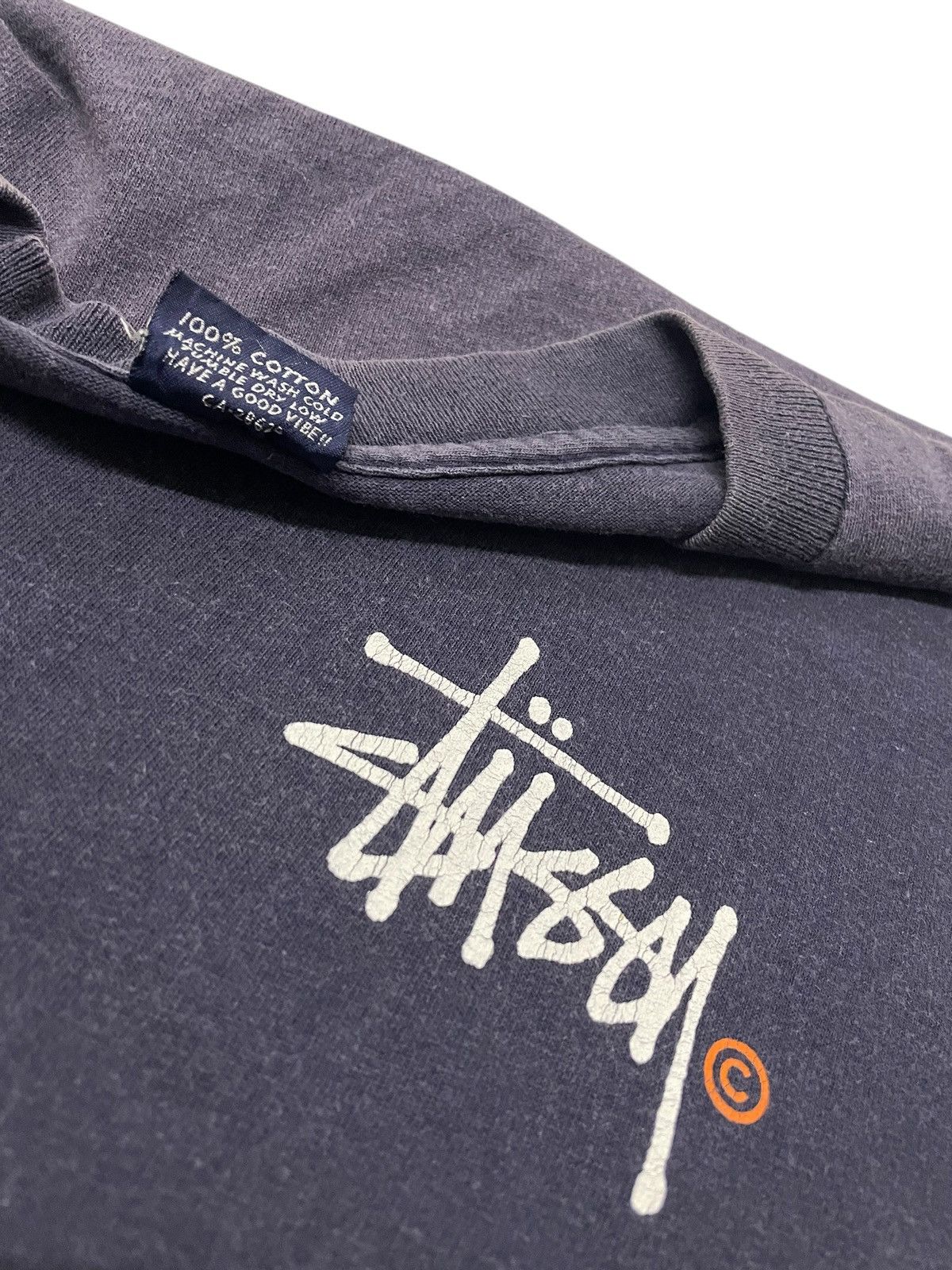 Stussy Vintage STUSSY Distressed Colour Tshirt Size US XL / EU 56 / 4 - 6 Thumbnail