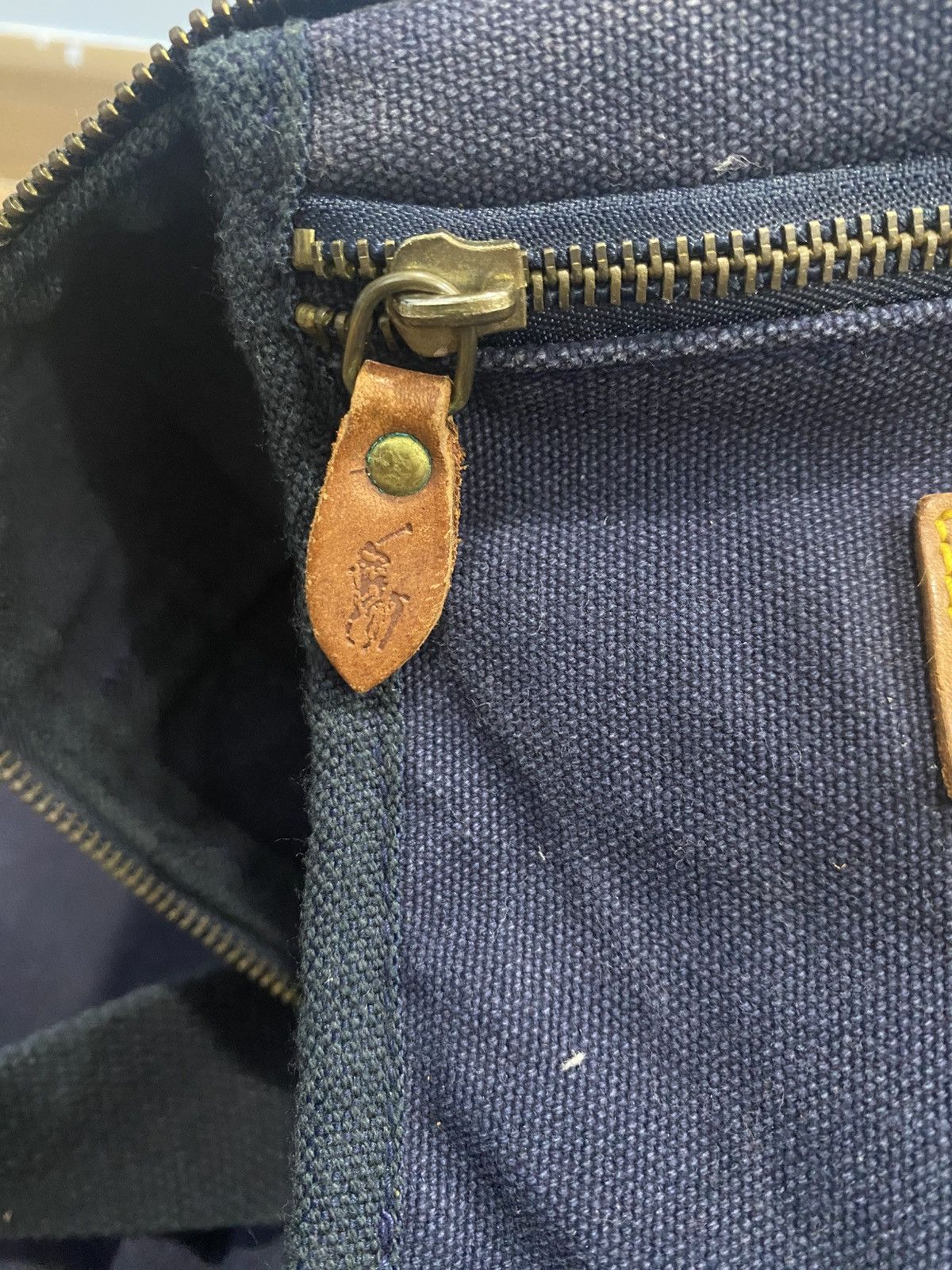 Polo Ralph Lauren RALPH LAUREN Navy Canvas Leather Trim Crossbody bag Size ONE SIZE - 9 Thumbnail