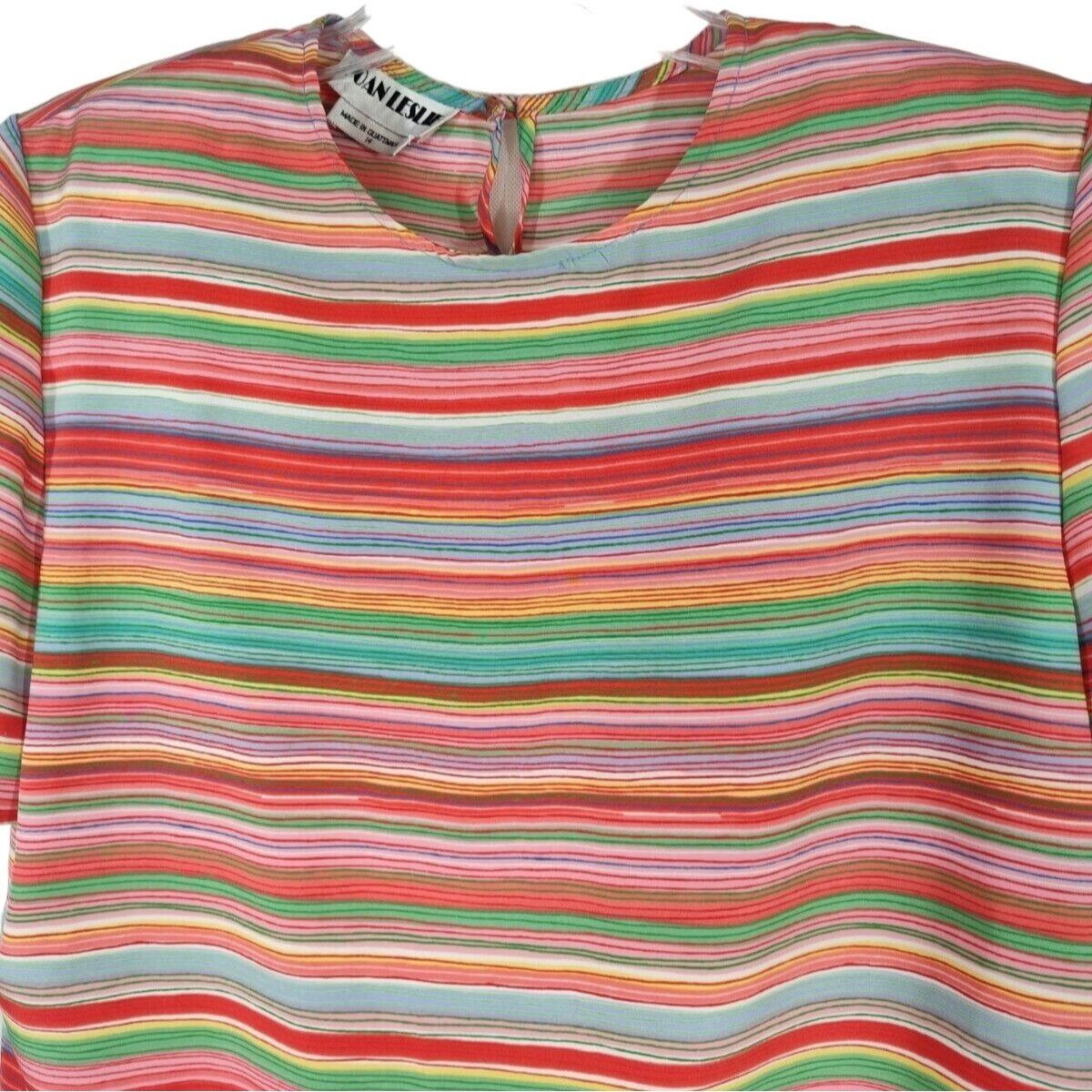 Other Vintage 80s 90s Joan Leslie Top Women Size 14 Short Sleeve Size XL / US 12-14 / IT 48-50 - 2 Thumbnail