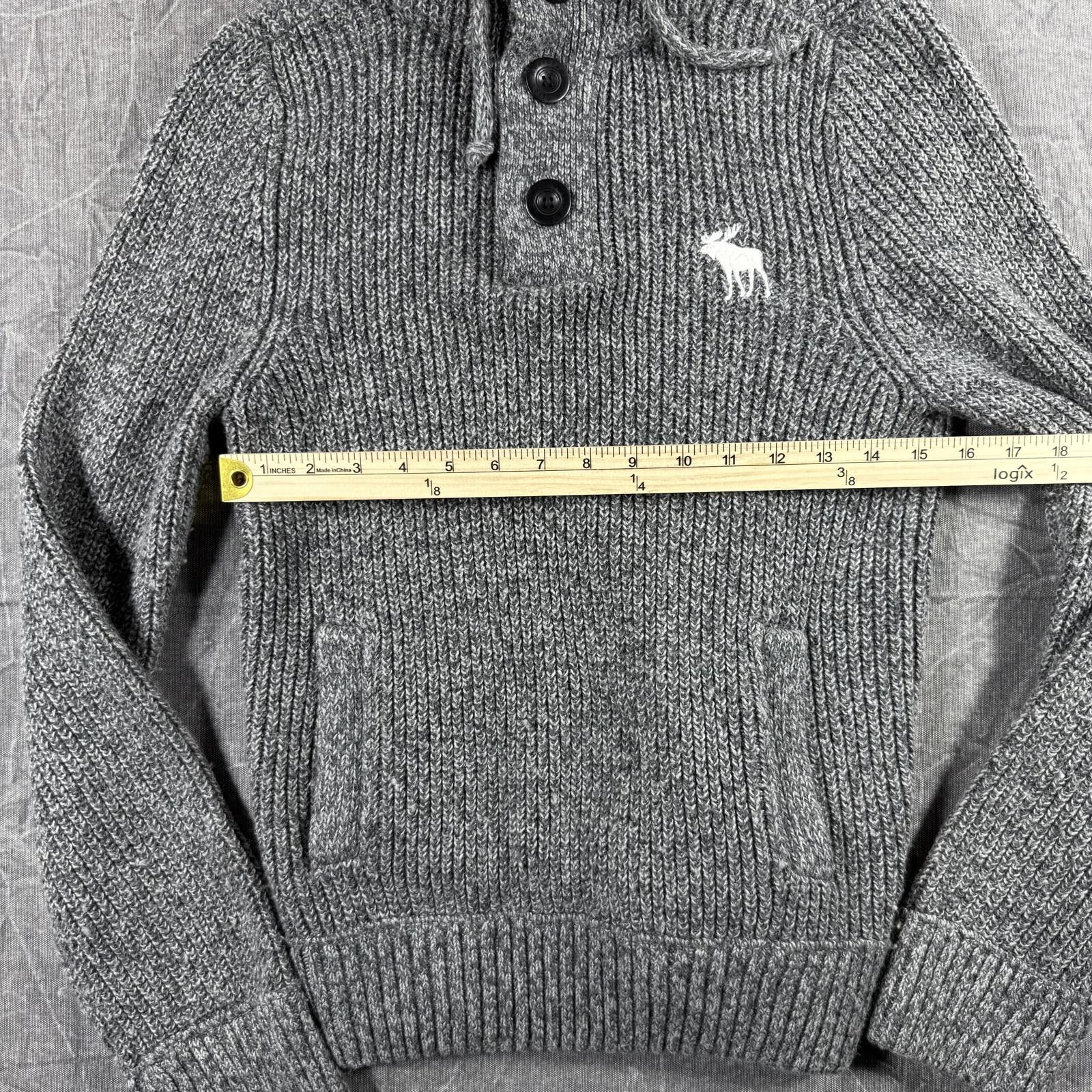 Abercrombie & Fitch Abercrombie Sweater Women's S Grey Knitted Wool Blend Hoodie Size S / US 4 / IT 40 - 6 Thumbnail