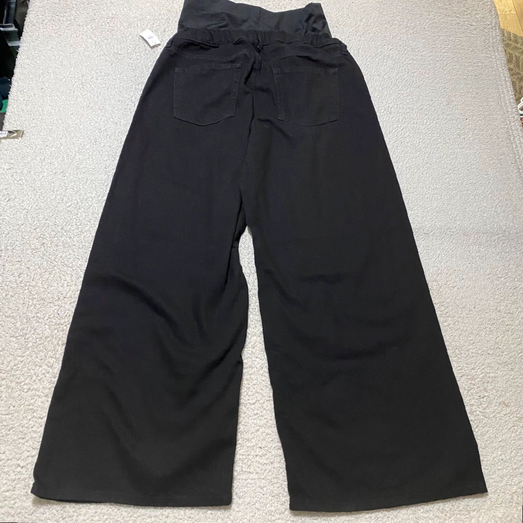 Gap VINTAGE Gap Womens Jeans Baggy Denim Black 16 Straight Wide Leg Maternity Regular Dark Wash NWT Size 24" / US 00 / IT 34 - 2 Thumbnail