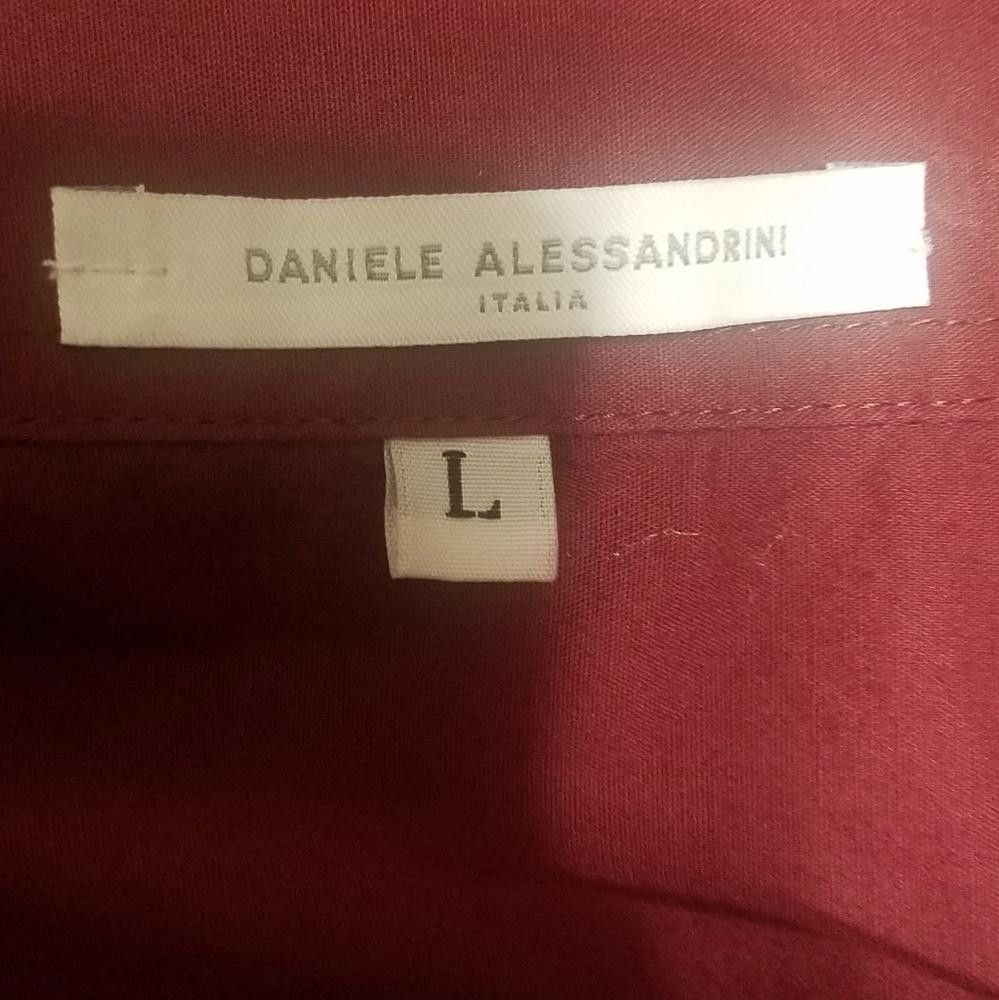 Daniele Alessandrini Daniele Alessandrini Burgundy Shirt Large Size L / US 10 / IT 46 - 3 Thumbnail