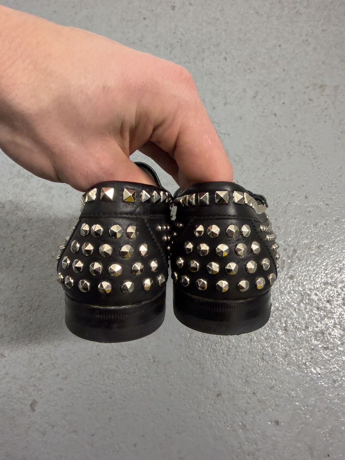 Gucci Gucci Horsebit 1953 Studded Leather Loafers Size US 7 / IT 37 - 11 Thumbnail