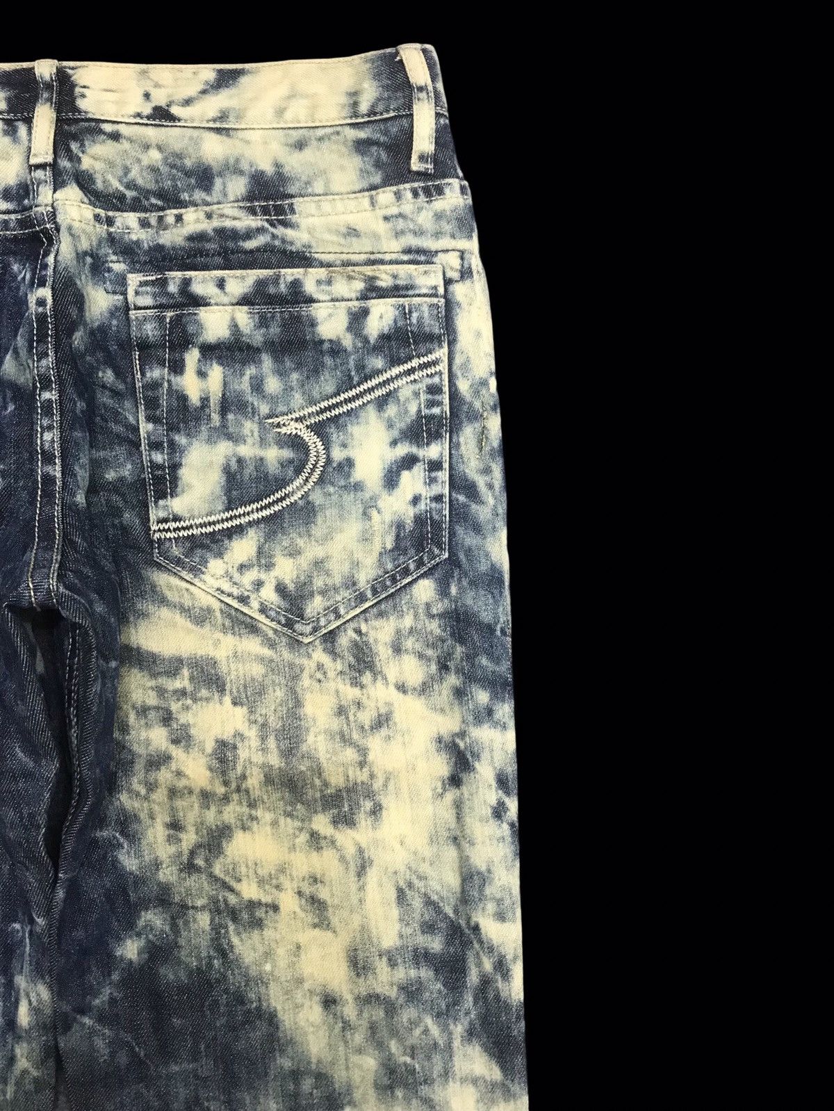 semanticdesign 💥90s Style💥semantic design Acid Wash Bleached Denim F298 Size US 31 - 11 Thumbnail