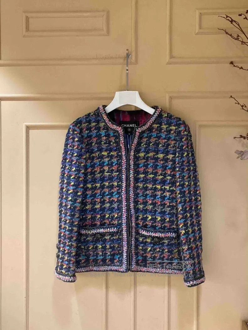 Chanel Chanel Fantasy colour block thousand-bird check round-neck Size XXS / US 00 / IT 34 - 1 Thumbnail
