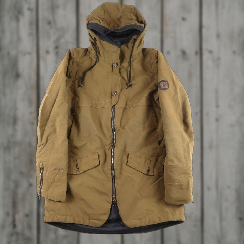 686 Womens 686 Parklan Infidry 15,000mm Parka Jacket S Olive Green Insulated Zip Long Sleeve Waterproof Winter 686 Parka Womens Jacket Size S Size S / US 4 / IT 40 - 1 Thumbnail
