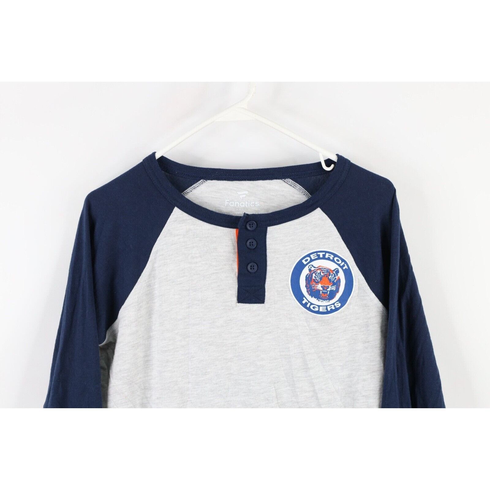 Vintage Fanatics Detroit Tigers Spell Out 3/4 Sleeve Raglan T-Shirt Size US S / EU 44-46 / 1 - 2 Thumbnail