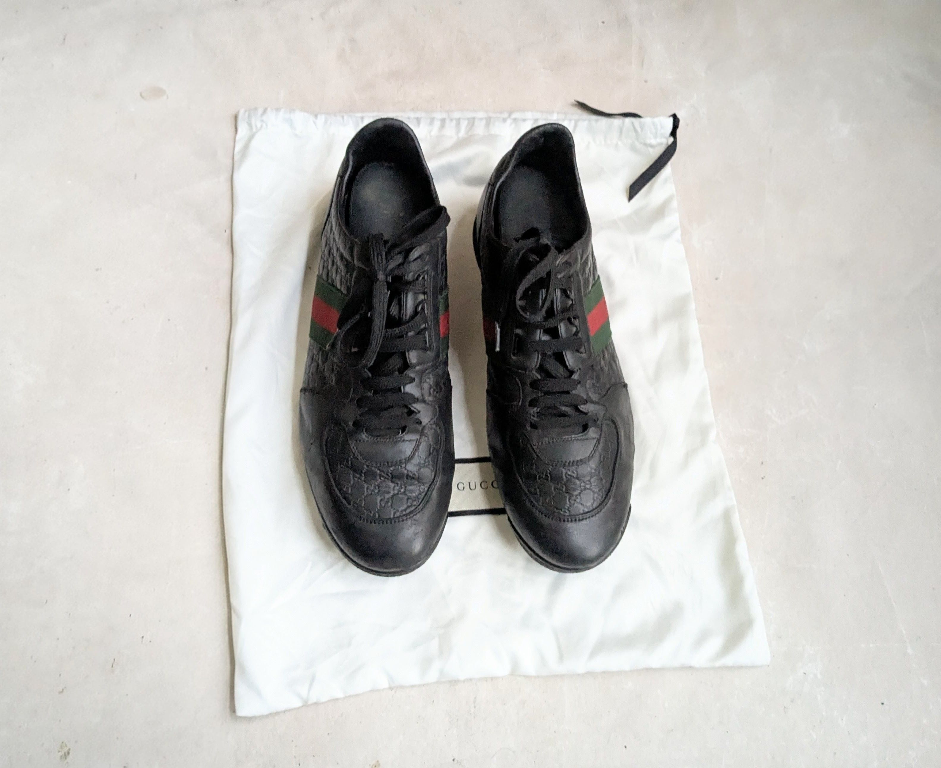 Gucci Gucci Monogram Sneakers Black 11 Low Tops Logo GG Size US 11 / EU 44 - 2 Thumbnail