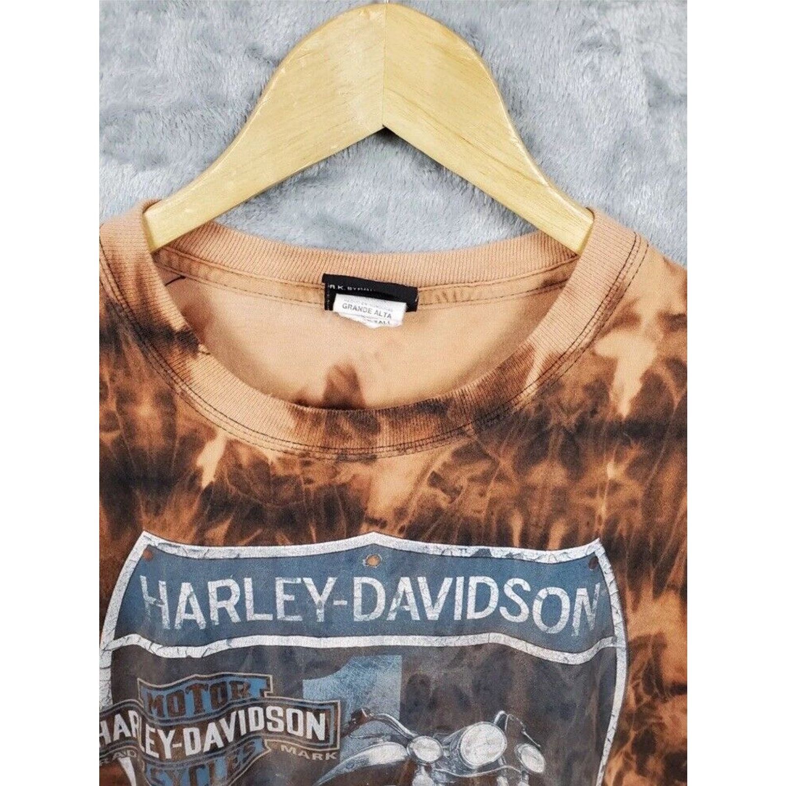 Harley Davidson Vintage Harley Davidson Shirt L Tall Low Biker Core Tye Dye Size US L / EU 52-54 / 3 - 5 Thumbnail