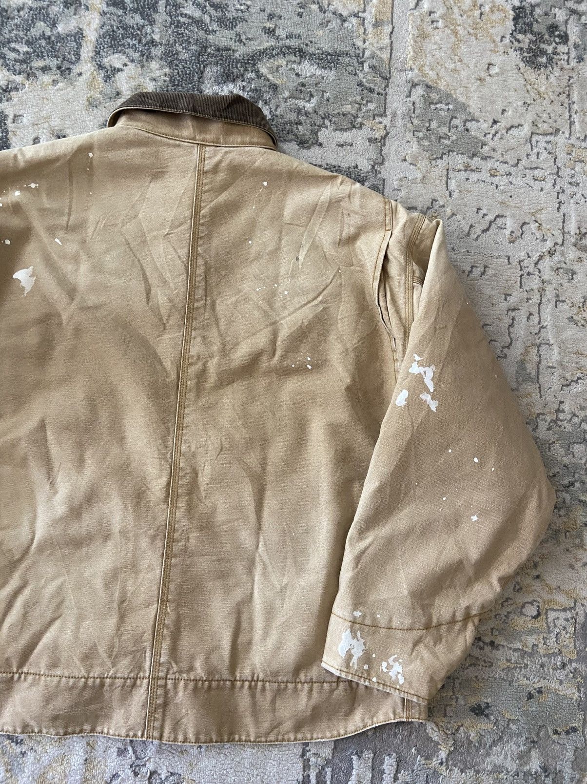 Beams Japan FW22 BEAMS PAINT SPLASH DETROIT JACKET BEIGE Size US M / EU 48-50 / 2 - 8 Thumbnail