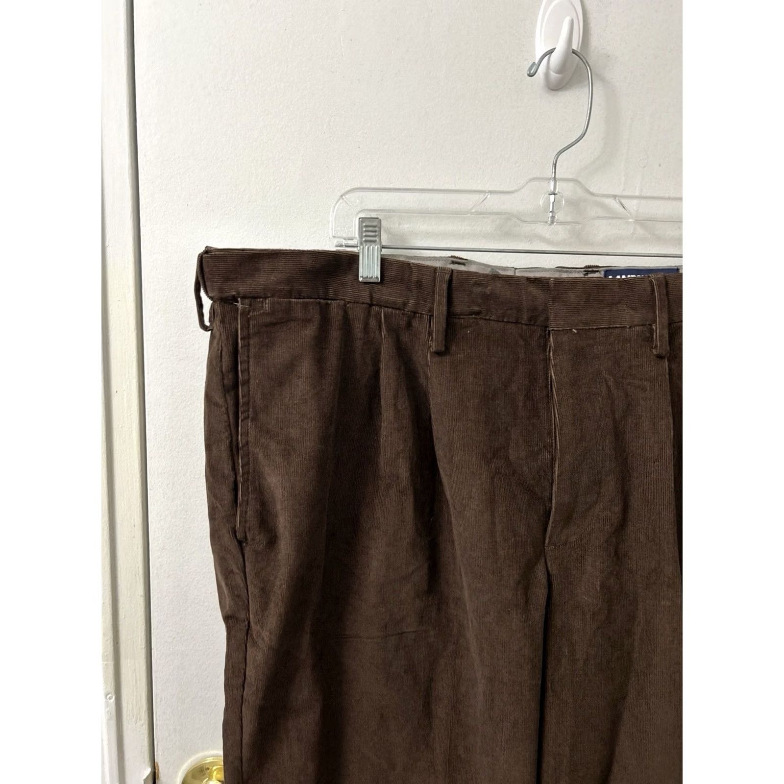 Lands' End Lands' End Corduroy Pants Mens 42x29 Brown Pleated YKK Traditional Fit Trousers Size US 42 / EU 58 - 4 Thumbnail