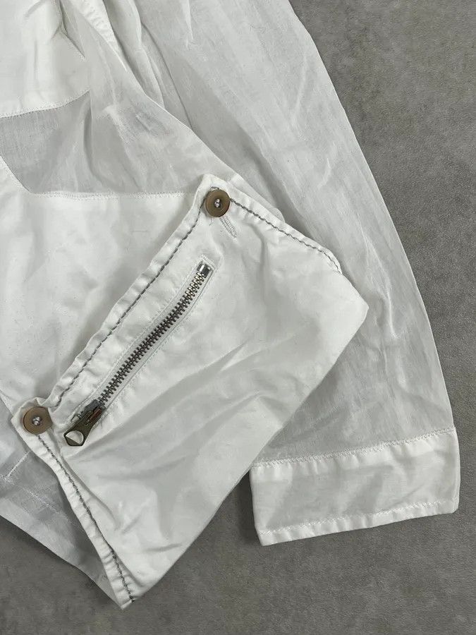 Marithe + Francois Girbaud 2000s Marithé et François Girbaud White Cargo Pocket Jacket Size XS / US 0-2 / IT 36-38 - 11 Thumbnail