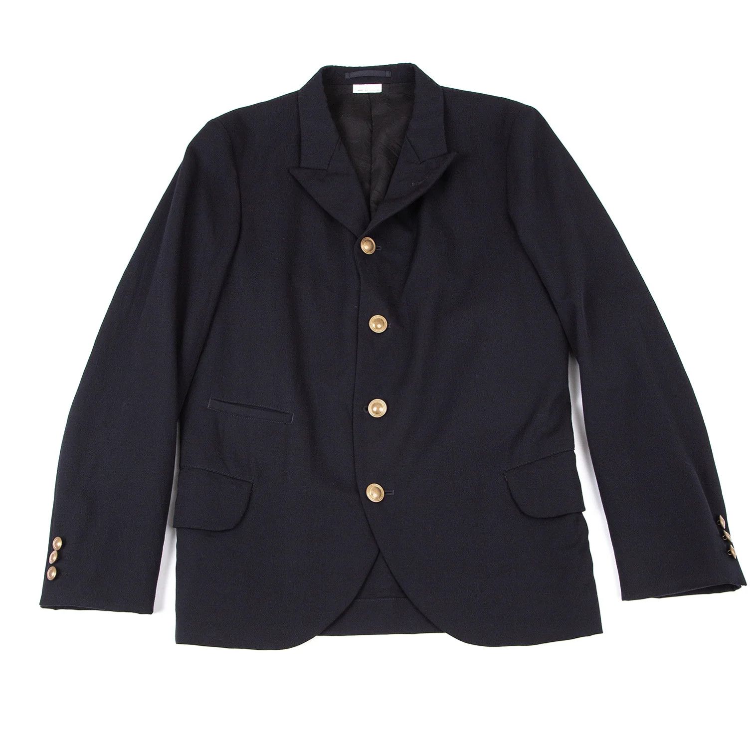 Comme des Garcons Homme Plus Wool Gabardine Metal Button Jacket in Navy XS Size US XS / EU 42 / 0 - 1 Preview