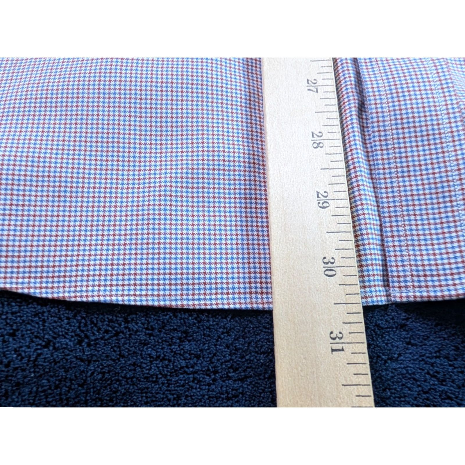 CLOT Proper Cloth Stretch Rose Houndstooth Shirt Button-Up Mens L Red Plaid Classic Preppy Casual/Workwear Shirt Size US L / EU 52-54 / 3 - 5 Thumbnail
