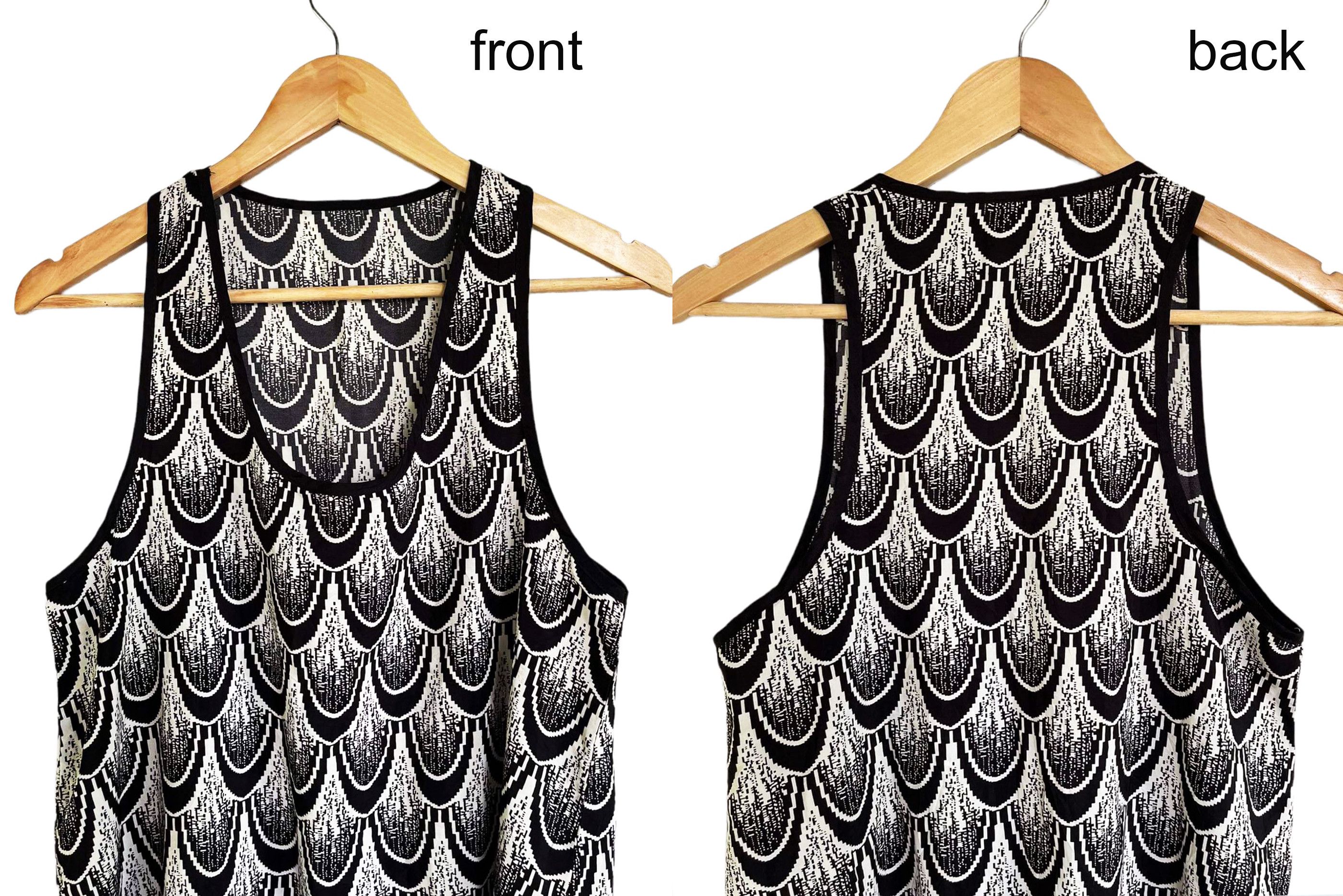 Vintage Festival Fringe Tank Top in Black and White graphic prints Size S / US 4 / IT 40 - 5 Thumbnail