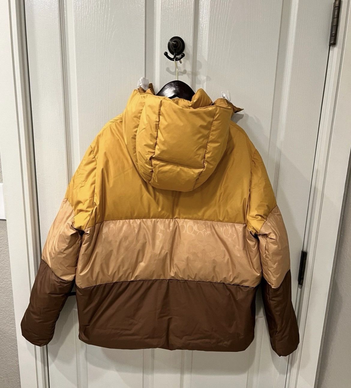 Coach Coach Mens Multi Colorblock Down Brown/Yellow Jacket Size US XL / EU 56 / 4 - 5 Thumbnail