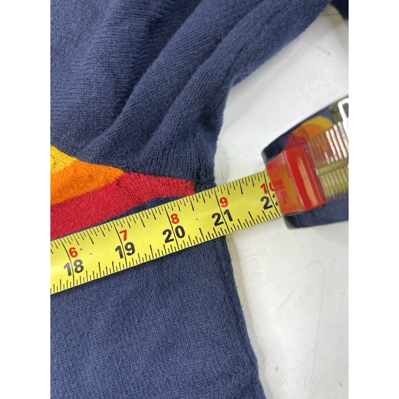 Vintage FAIR HARBOR Sweater Mens Small Blue Retro Stripe Cotton Blend Knit Pullover Crew Neck Long Sleeve Classic Vintage No rips or stains Size US S / EU 44-46 / 1 - 5 Thumbnail