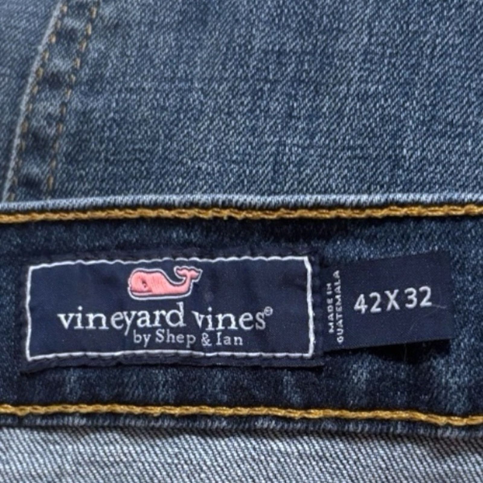 Vineyard Vines Mens Vineyard Vines Medium Blue Straight Leg Denim Jeans Size US 42 / EU 58 - 5 Thumbnail