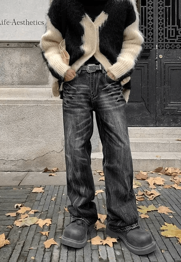 Japanese Brand × Vintage Avant garde washed fade flared jeans pants Size US 32 / EU 48 - 2 Thumbnail