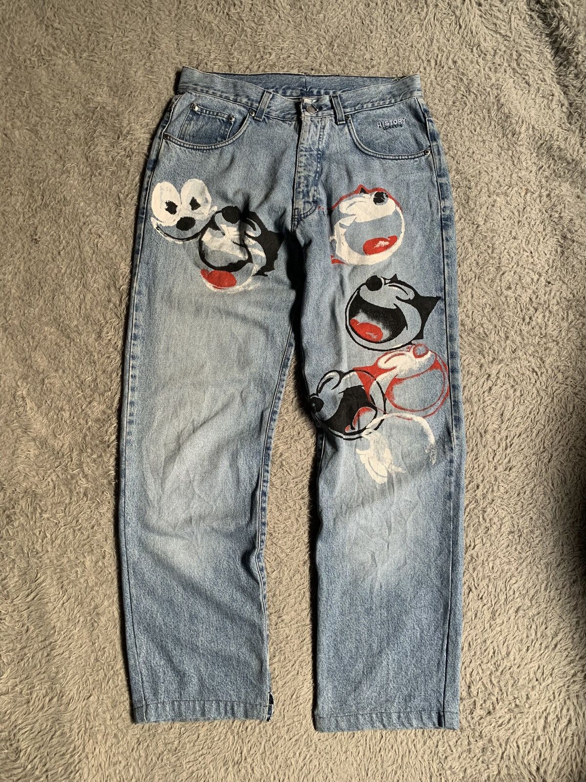 Iceberg Vintage history iceberg felix the cat denim pant jeans Size US 32 / EU 48 - 1 Thumbnail