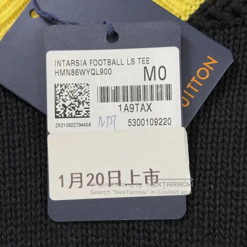 Louis Vuitton Louis Vuitton Black Knit Sweater with Yellow Accents . Size US M / EU 48-50 / 2 - 5 Thumbnail