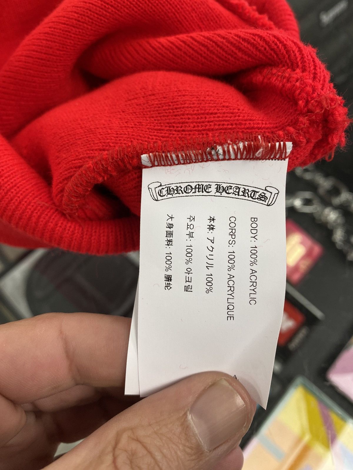 Chrome Hearts Chrome hearts ch beanie scroll red online exclusive Size ONE SIZE - 4 Thumbnail