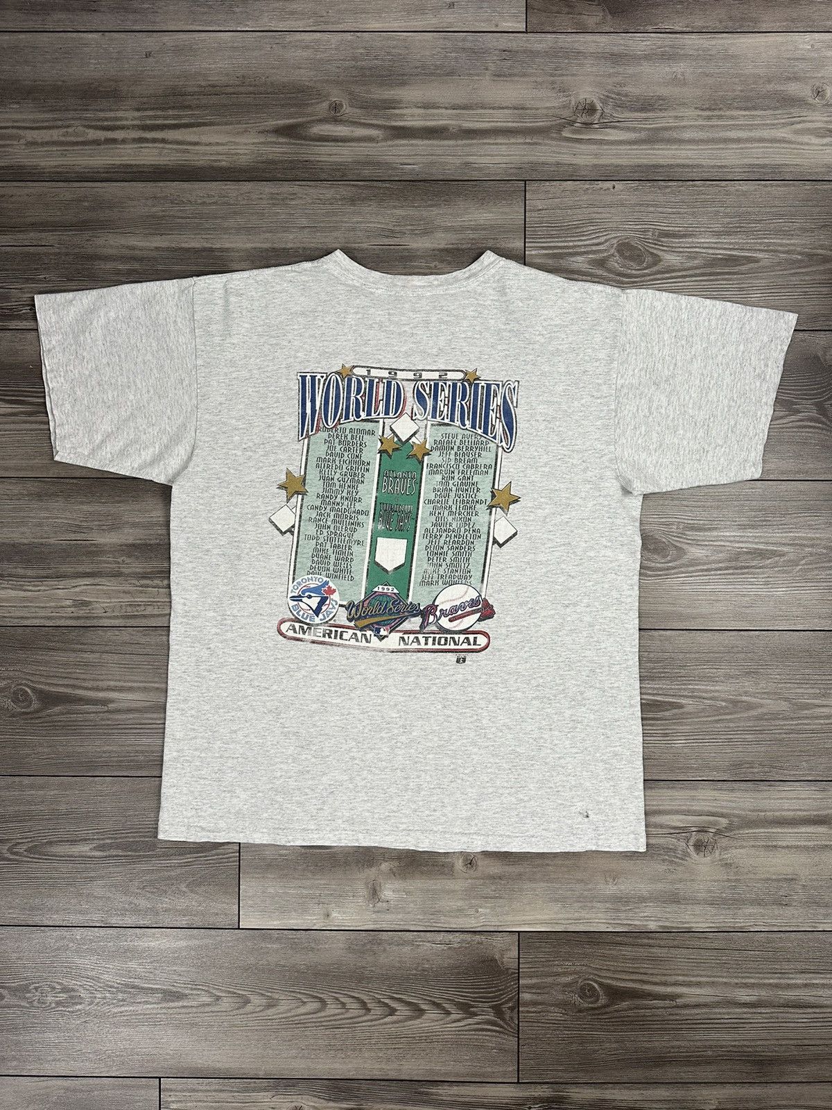 MLB Vintage Blue Jays vs Atlanta Braves World Series Salem T Size US XL / EU 56 / 4 - 2 Thumbnail