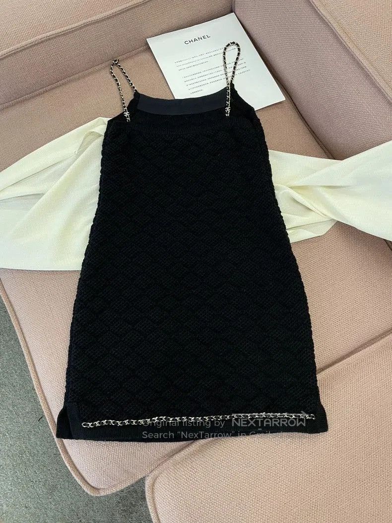 Chanel Chanel Black Sleeveless Chain Dress. Size US S / EU 44-46 / 1 - 4 Thumbnail