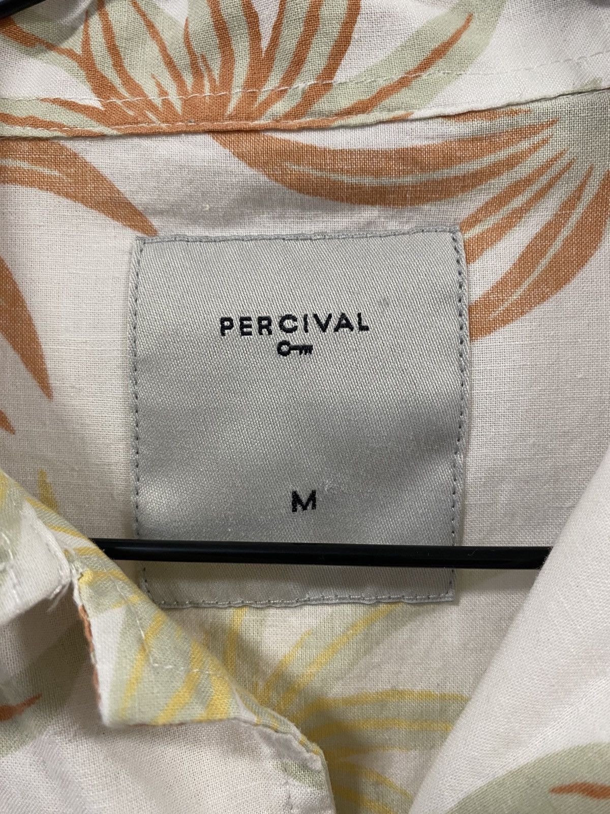 Percival Percival Linen Blend Hawaiian Style Floral Print Shirt Sz: M Size US M / EU 48-50 / 2 - 2 Thumbnail