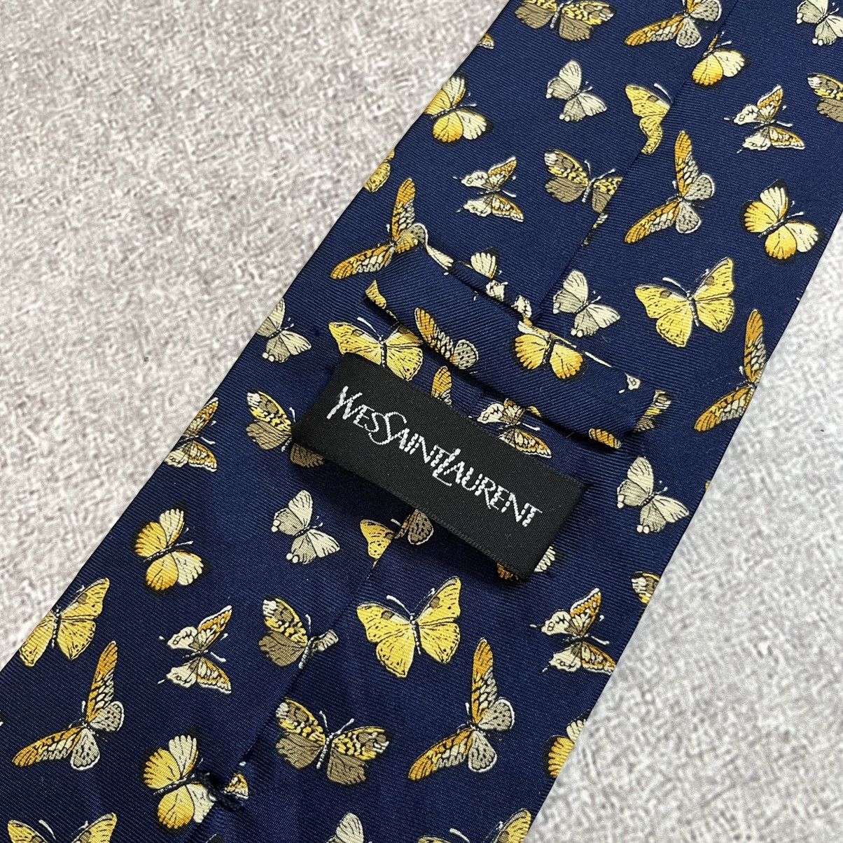 Vintage × Yves Saint Laurent Rare YSL Silk Tie Made in Italy Size ONE SIZE - 4 Thumbnail