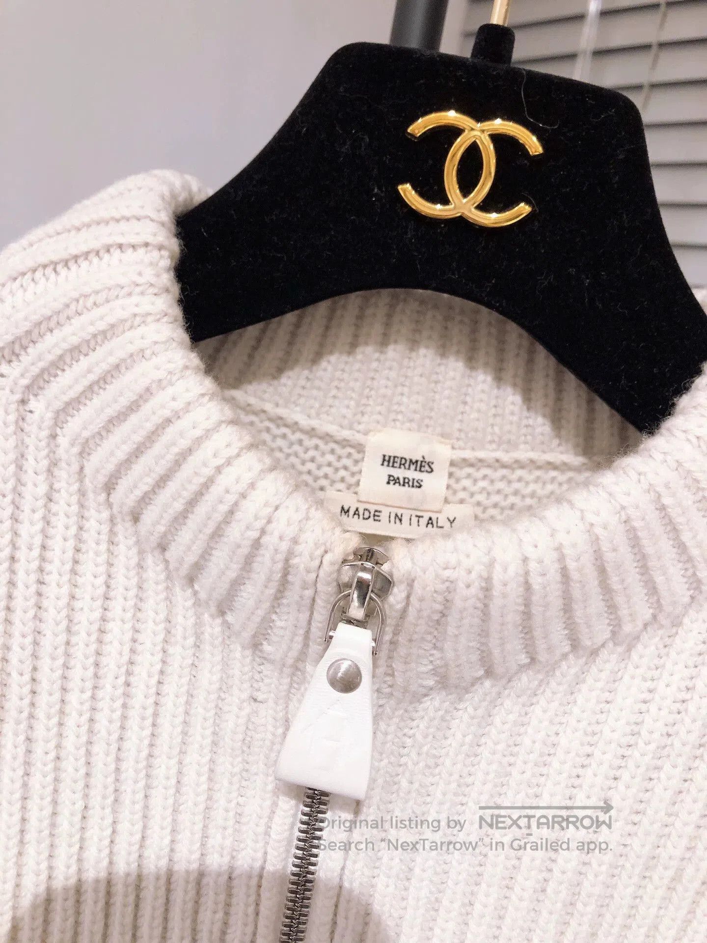 Hermes Hermes Beige Wool Cashmere Cardigan. Size US M / EU 48-50 / 2 - 4 Thumbnail