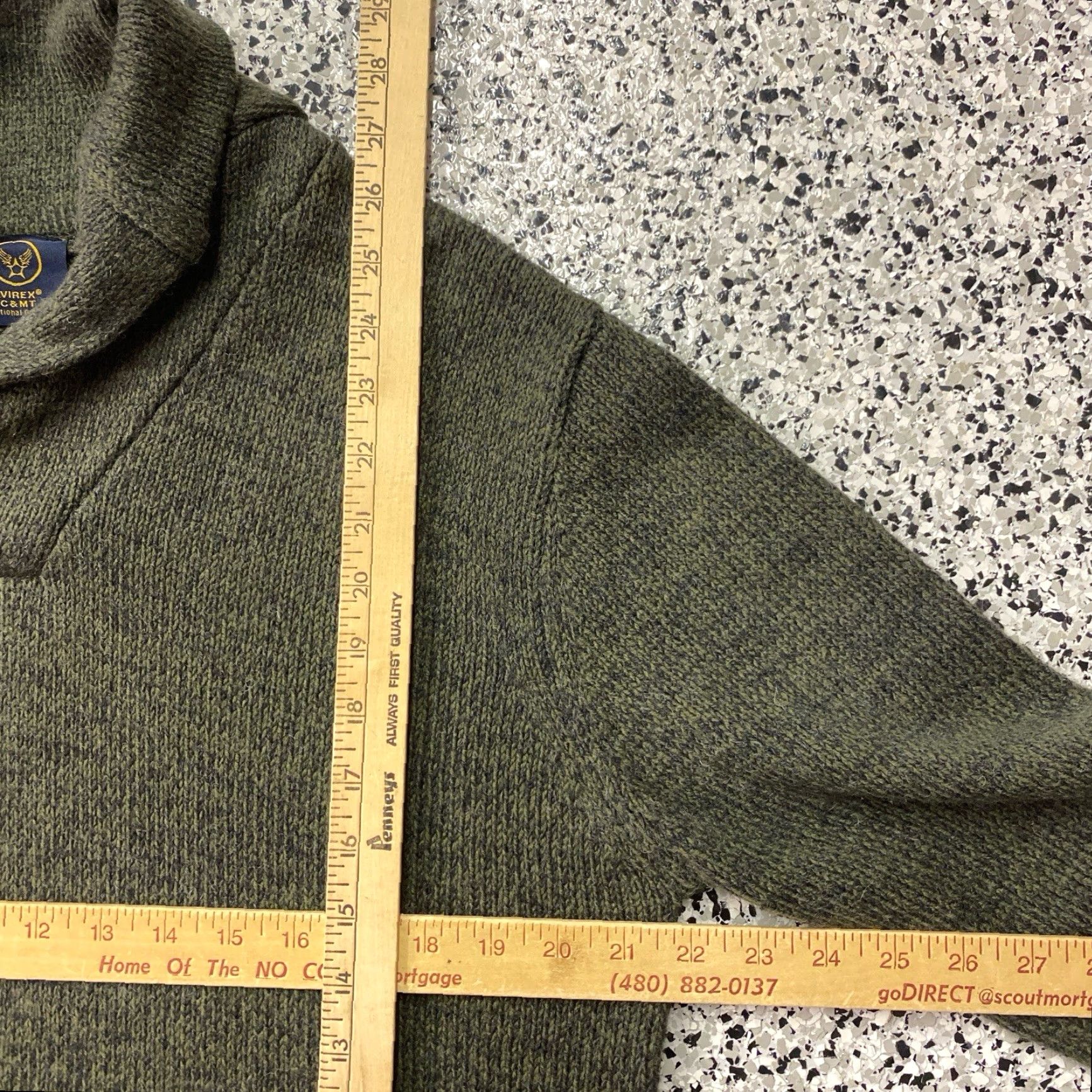 Avirex VINTAGE AVIREX Military Knit Sweater Olive Italy Made Men's Large Size US M / EU 48-50 / 2 - 3 Thumbnail