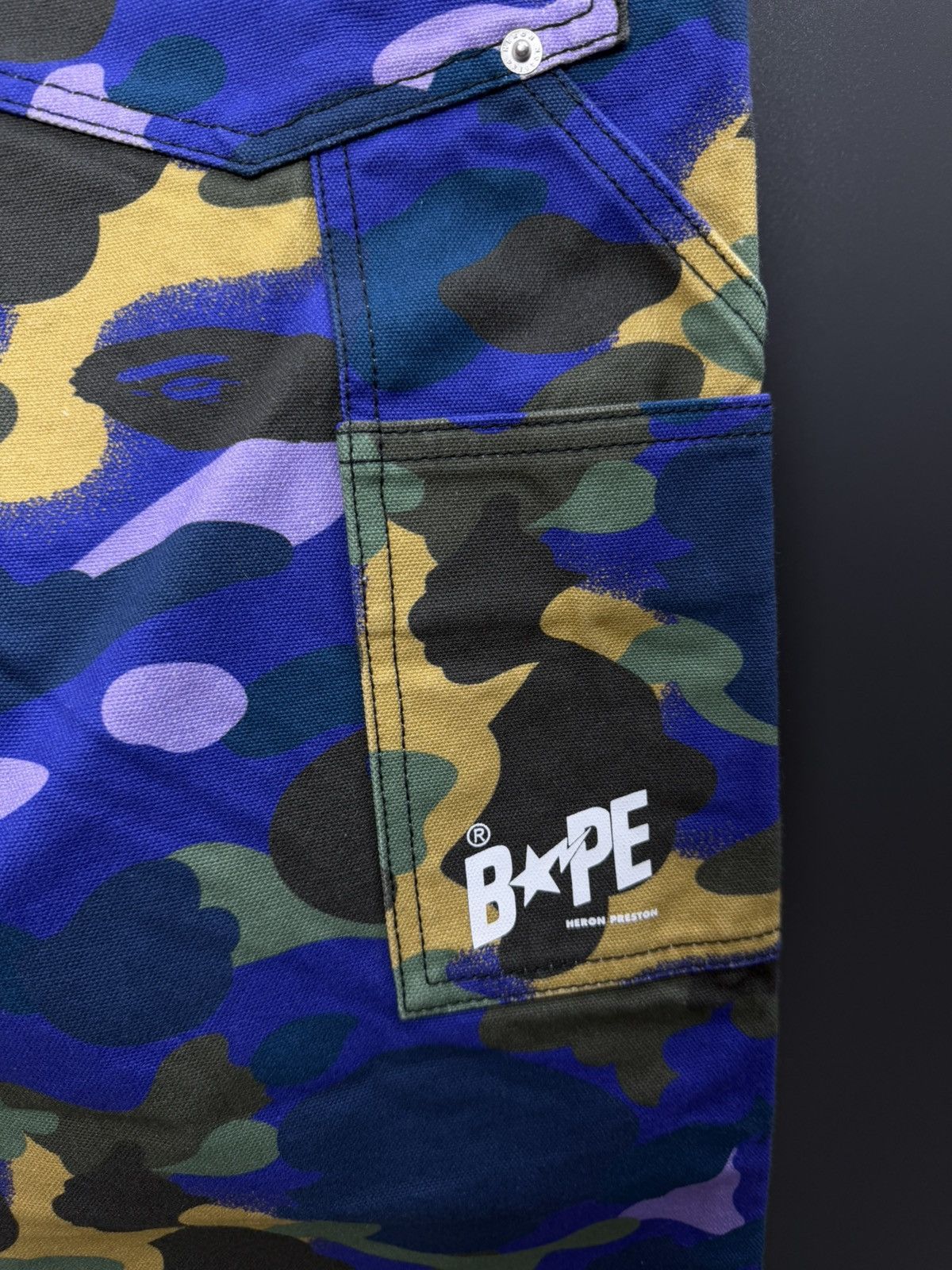 Bape Bape x Heron Preston Double Knee Camo Duck Painter Pants XS Size US 30 / EU 46 - 11 Thumbnail