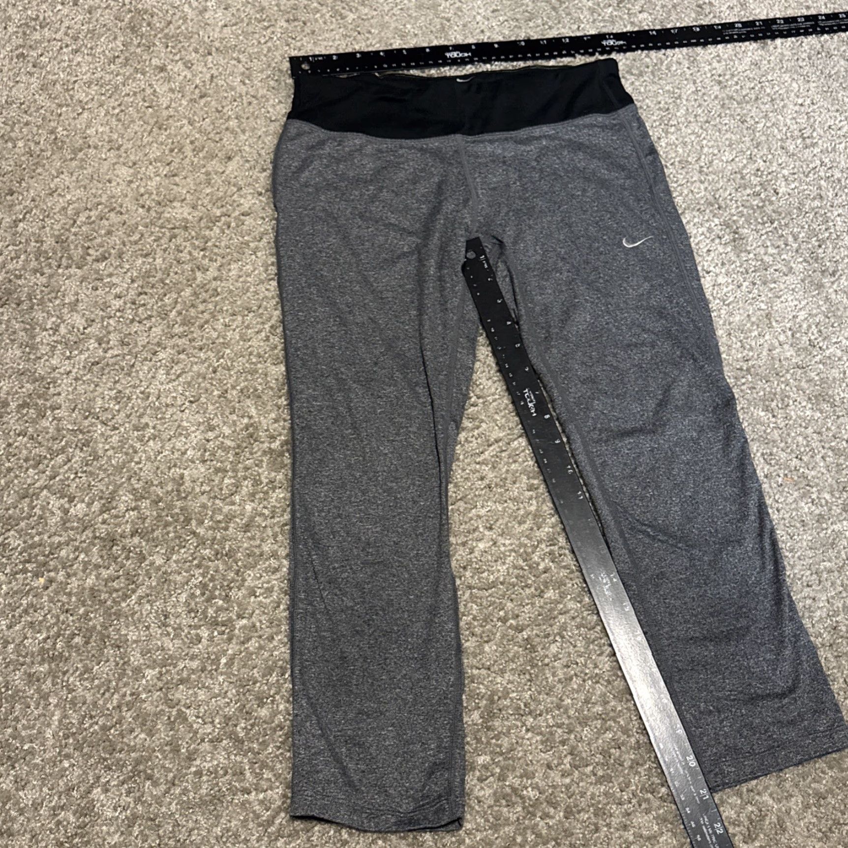 Nike Nike Dri-Fit Leggings Yoga Heathered Grey Compression M Womens Size 32" / US 10 / IT 46 - 5 Thumbnail