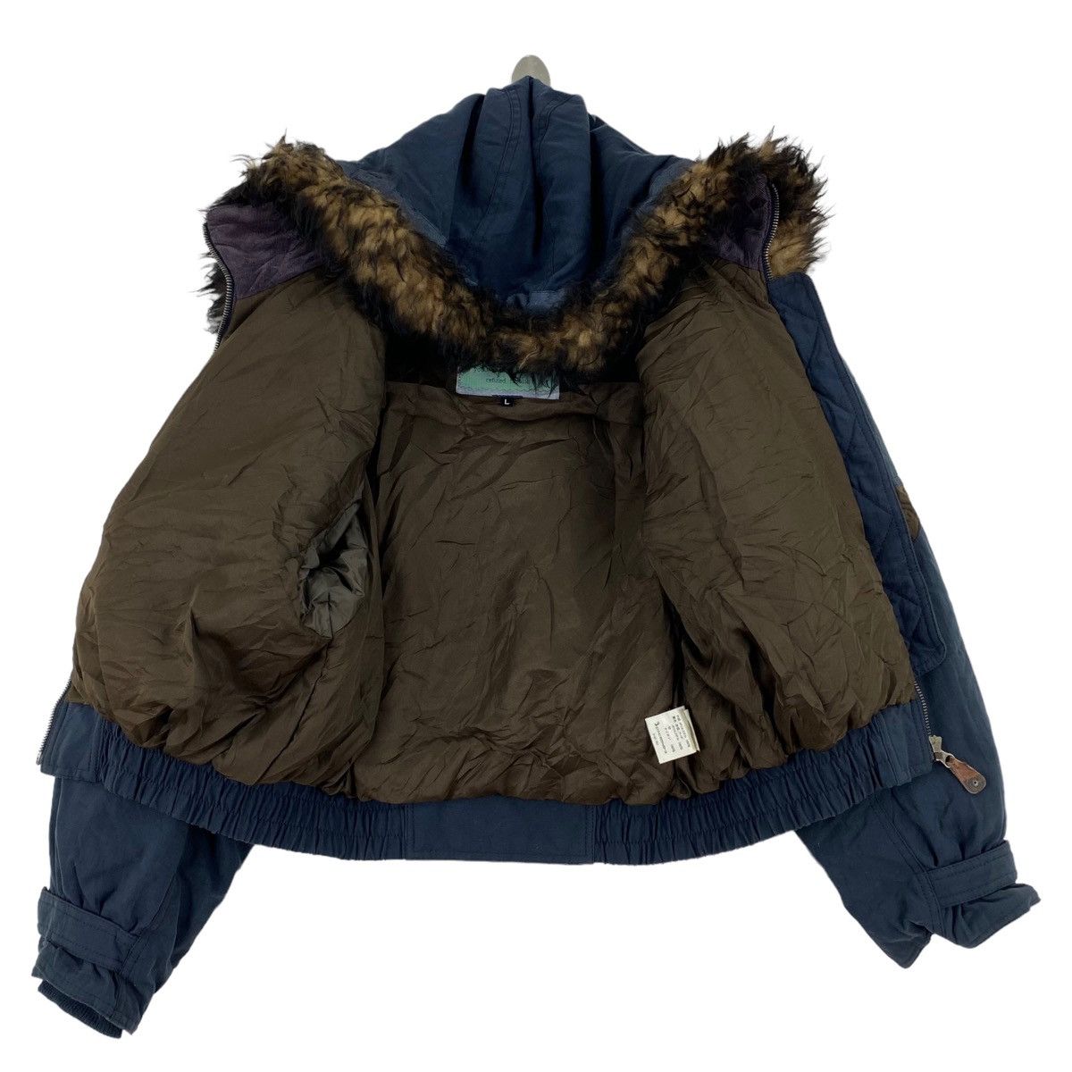 Japanese Brand COURMAYEUR Japan Winter Ski Surf Hooded Short Navy Bomber Size US L / EU 52-54 / 3 - 7 Thumbnail